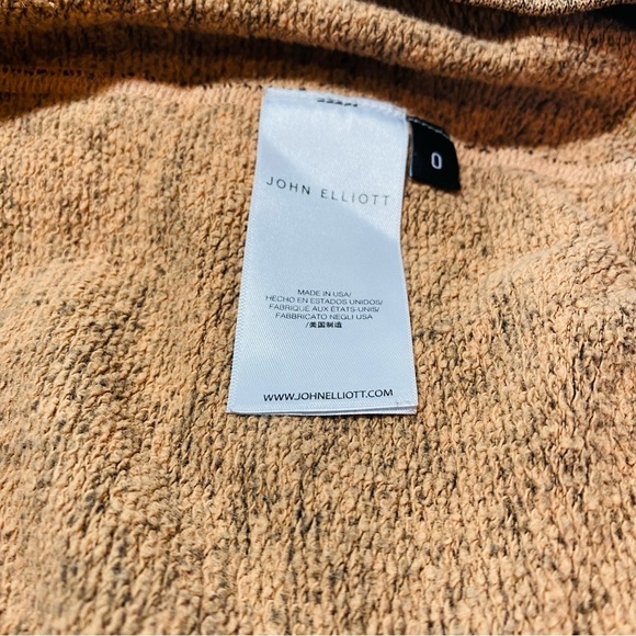 John Elliott Women's Light Brown Crew Neck Sweatshirt NWOT Sz-0 - Picture 7 of 7